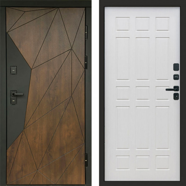 Входная дверь Termo-Door Геометрия Дуб - Спарта лиственница