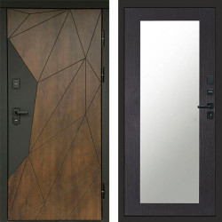 Входная дверь Termo-Door Геометрия Дуб - Зеркало Триумф венге