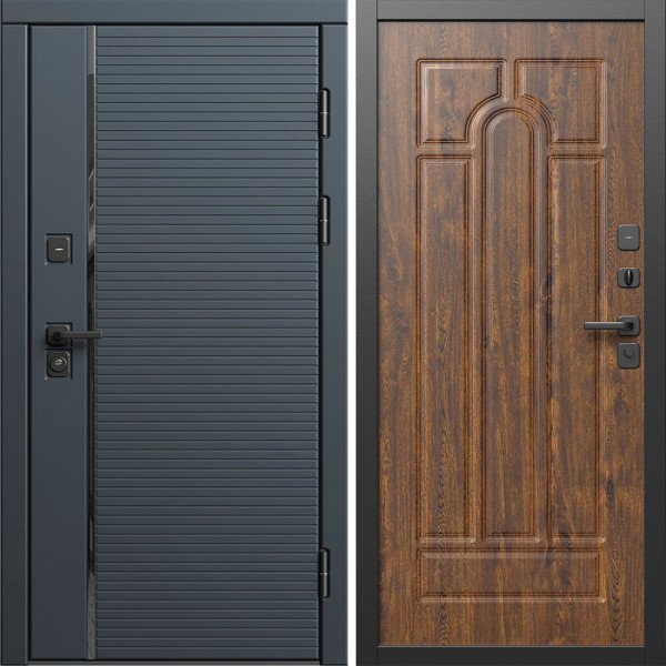 Входная дверь Termo-Door Графит Лайн - Арка дуб