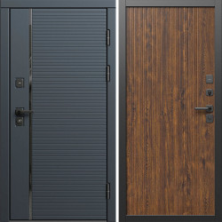 Входная дверь Termo-Door Графит Лайн - Флэт Дуб