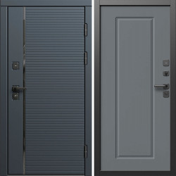 Входная дверь Termo-Door Графит Лайн - Гранд Grey софт