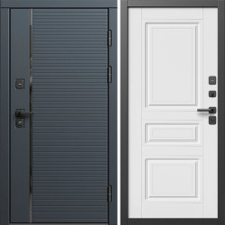 Входная дверь Termo-Door Графит Лайн - Классика белый матовый