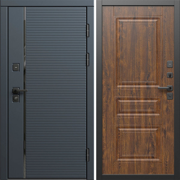 Входная дверь Termo-Door Графит Лайн - Классика дуб