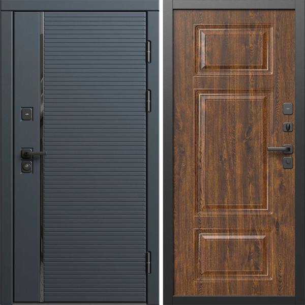 Входная дверь Termo-Door Графит Лайн - Лион Дуб