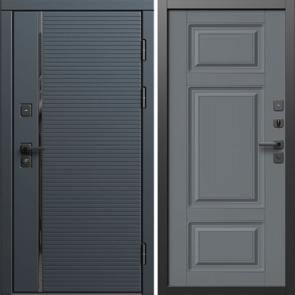 Входная дверь Termo-Door Графит Лайн - Лион Grey софт
