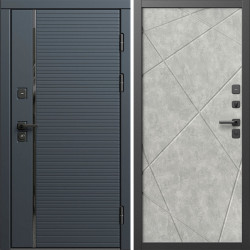 Входная дверь Termo-Door Графит Лайн - Лучи бетон светлый