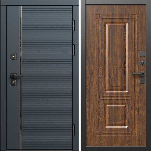Входная дверь Termo-Door Графит Лайн - Мадрид Дуб