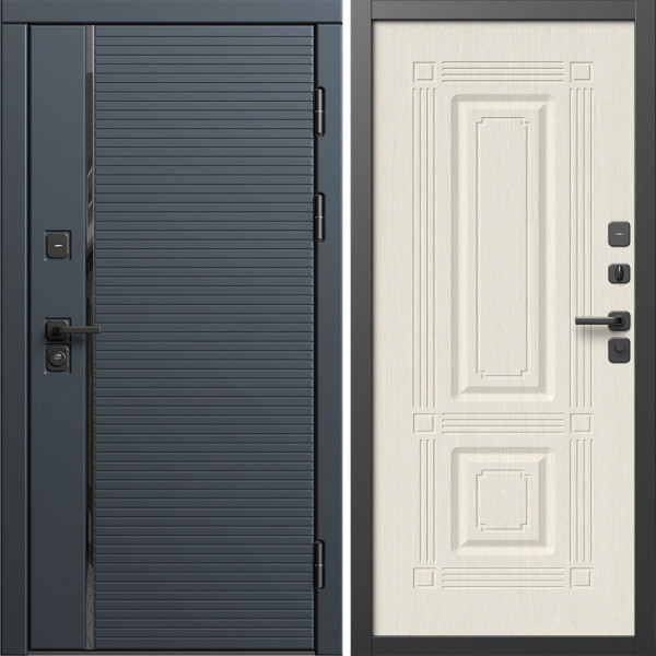 Входная дверь Termo-Door Графит Лайн - Мадрид Лиственница