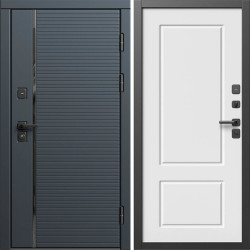 Входная дверь Termo-Door Графит Лайн - Марсель Белый софт