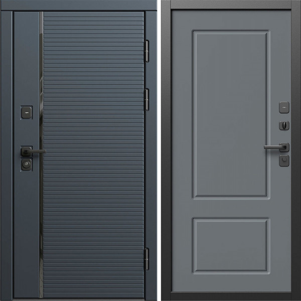 Входная дверь Termo-Door Графит Лайн - Марсель Grey софт