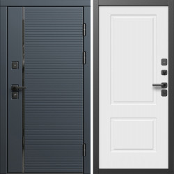 Входная дверь Termo-Door Графит Лайн - Нео Классика Белый Софт