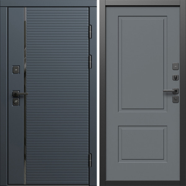Входная дверь Termo-Door Графит Лайн - Нео Классика Грей Софт