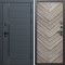 Входная дверь Termo-Door Графит Лайн - Плаза Елочка Серая