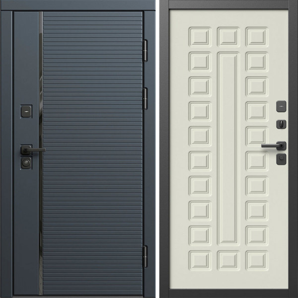 Входная дверь Termo-Door Графит Лайн - Престиж бежевый матовый