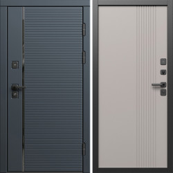 Входная дверь Termo-Door Графит Лайн - Страйп Капучино