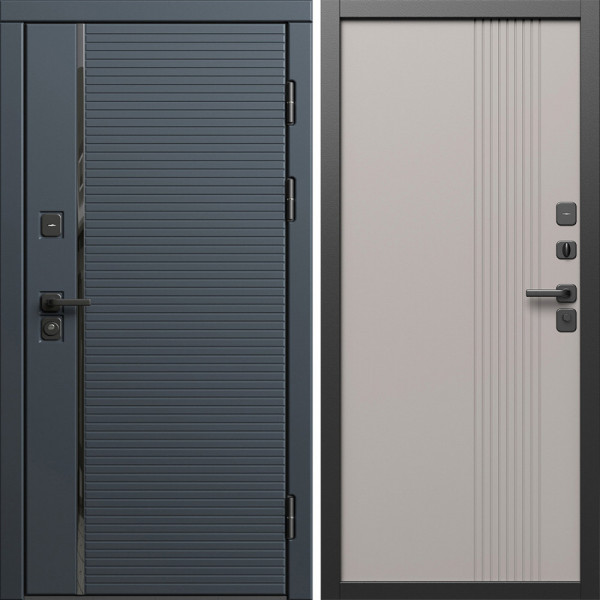 Входная дверь Termo-Door Графит Лайн - Страйп Капучино