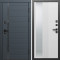 Входная дверь Termo-Door Графит Лайн - Зеркало Люмис Белый Софт
