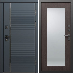 Входная дверь Termo-Door Графит Лайн - Зеркало Триумф венге