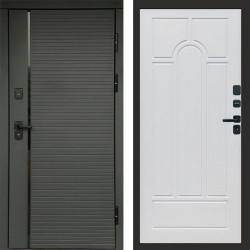 Входная дверь Termo-Door Графит Line - Арка белое дерево