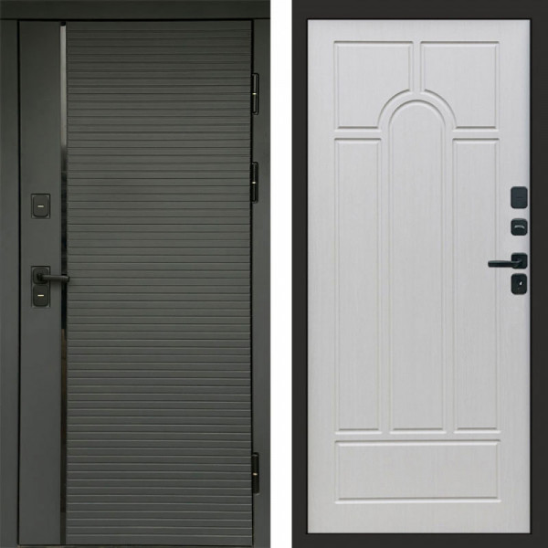 Входная дверь Termo-Door Графит Line - Арка лиственница