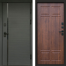 Входная дверь Termo-Door Графит Line - Без серии Орех премиум