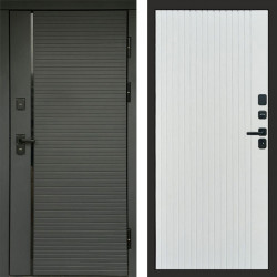 Входная дверь Termo-Door Графит Line - Flat Белый софт
