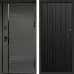 Входная дверь Termo-Door Графит Line - Flat Черный кварц