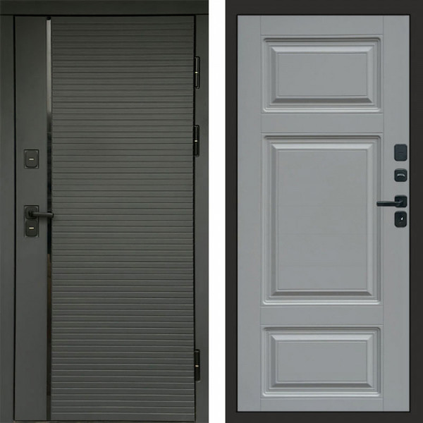 Входная дверь Termo-Door Графит Line - Лион Grey софт