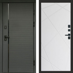 Входная дверь Termo-Door Графит Line - Лучи белый