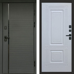 Входная дверь Termo-Door Графит Line - Мадрид Белый софт