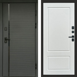 Входная дверь Termo-Door Графит Line - Марсель Белый софт