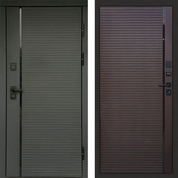 Входная дверь Termo-Door Графит Line - Porte Шоколад