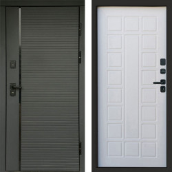 Входная дверь Termo-Door Графит Line - Престиж белое дерево