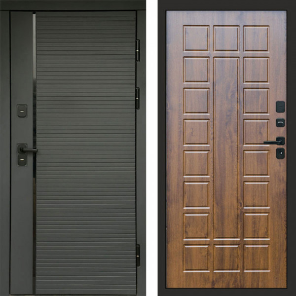 Входная дверь Termo-Door Графит Line - Престиж дуб