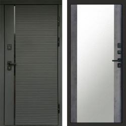Входная дверь Termo-Door Графит Line - Зеркало бетон темный