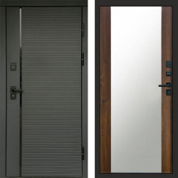 Входная дверь Termo-Door Графит Line - Зеркало дуб