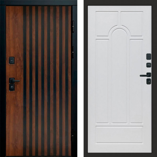 Входная дверь Termo-Door Кантри - Арка белое дерево