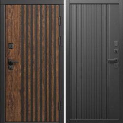 Входная дверь Termo-Door Кантри - Флэт Черный кварц