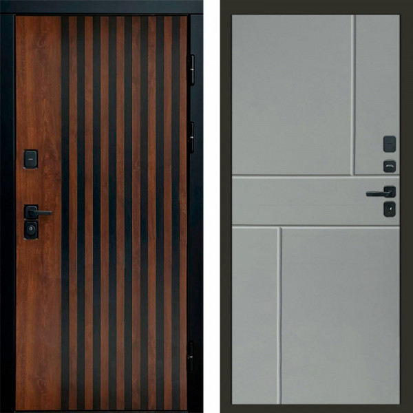 Входная дверь Termo-Door Кантри - Горизонт Grey софт