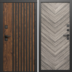 Входная дверь Termo-Door Кантри - Плаза Елочка Серая