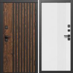 Входная дверь Termo-Door Кантри - Страйп Белый Софт