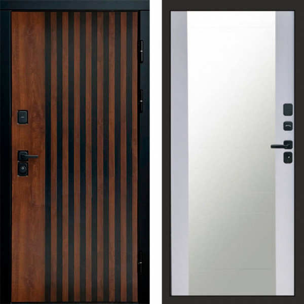 Входная дверь Termo-Door Кантри - Зеркало белый софт