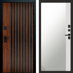 Входная дверь Termo-Door Кантри - Зеркало Фацет Белый софт