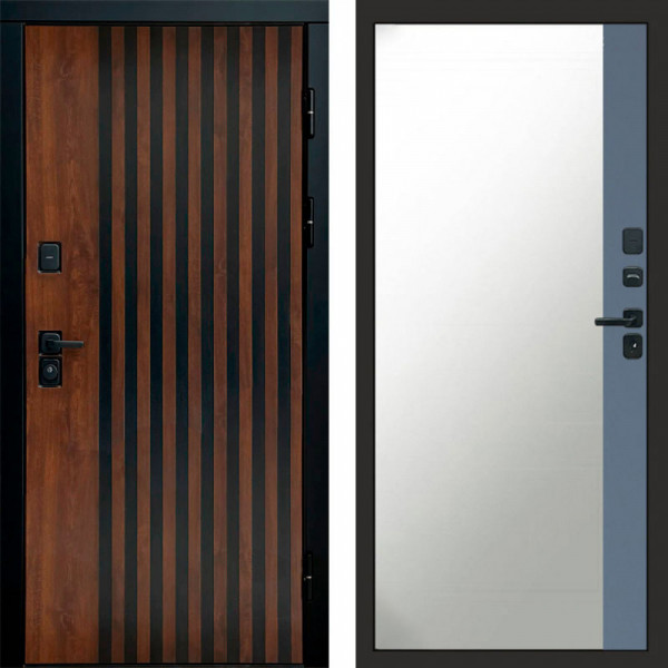 Входная дверь Termo-Door Кантри - Зеркало Фацет Grey софт