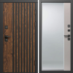 Входная дверь Termo-Door Кантри - Зеркало Фацет Капучино