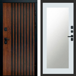 Входная дверь Termo-Door Кантри - Зеркало Триумф Белый софт