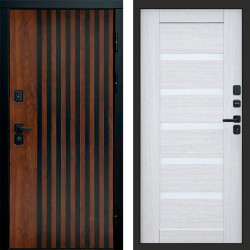 Входная дверь Termo-Door Кантри - Зеркало Триумф Царга лиственница 4500 / 5500