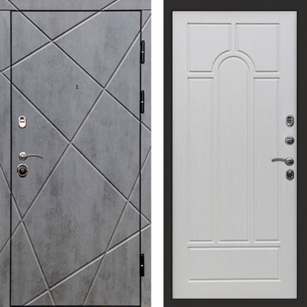 Входная дверь Termo-Door Лучи Бетон Темный - Арка лиственница