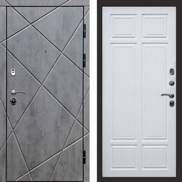 Входная дверь Termo-Door Лучи Бетон Темный - Без серии Лиственница премиум