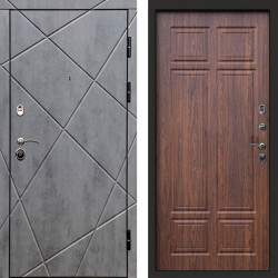 Входная дверь Termo-Door Лучи Бетон Темный - Без серии Орех премиум